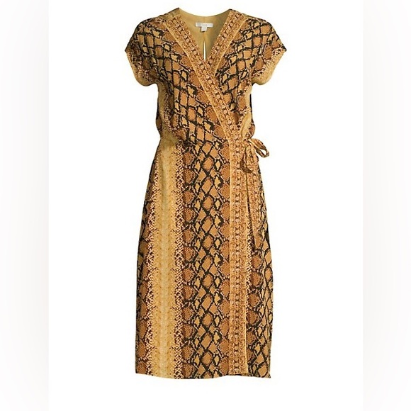 🎈3/$25🎈EUC Joie Bethwyn Snakeskin Wrap Dress - Picture 1 of 10